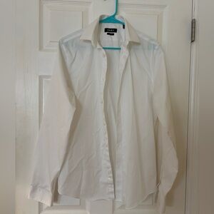 DKNY Men's Classic White Dress Shirt Slim Fit Stretch 15 34/35